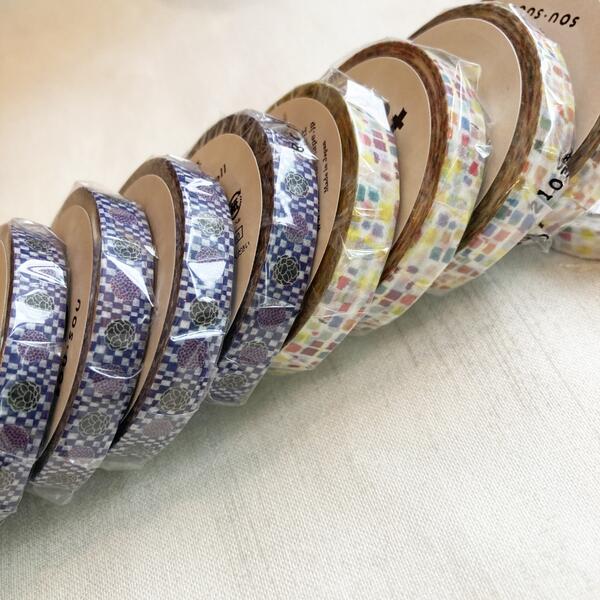 マステ マスキングテープ mt 7mm幅 カモ井加工紙 masking tape霰に華紋 絵具皿 ペーパークラフト デコレーション