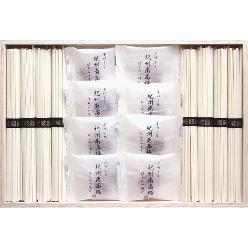 香典返し 紀州南高梅・讃岐うどん詰合せ(木箱入) RUU-200 内祝い お見舞いお礼 出産内祝い 結婚内祝い 入学内祝い 快気内祝い 奉書 ご挨拶状 偲び草 法事 お供え 忌明け 志 回忌法要 お盆 弔事 お返し 日法要 即返し 仏事 社葬 粗供養 神式