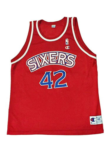 【CHAMPION】NBA SIXERS CHEANEY BASKETBALL JERSEY RED:XL(48) / チャンピオン シクサーズ バスケットジャージー