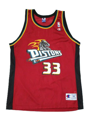 【CHAMPION】NBA PISTONS HILL BASKETBALL JERSEY [MAROON:XL(48)] / チャンピオン ピストンズ バスケット ジャージー