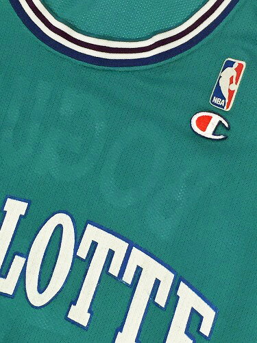 【CHAMPION】NBA HORNETS BOGUES BASKETBALL JERSEY [CYAN GREEN:XL(48)] / チャンピオン ホーネッツ バスケットボール ジャージー