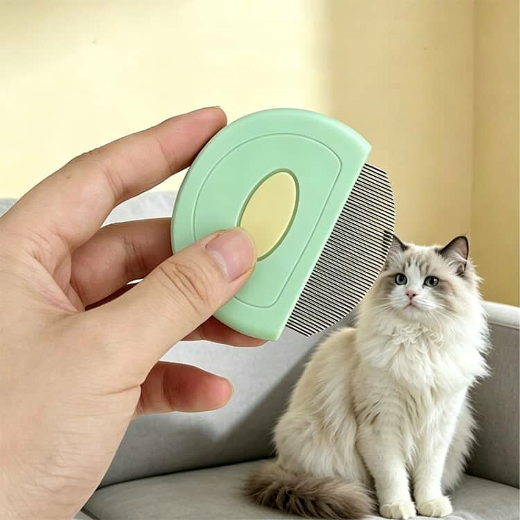 犬猫兼用 犬 【2個セット】猫 猫 駆除用 ステンレス製 櫛 多機能 抜け毛クリーナー...