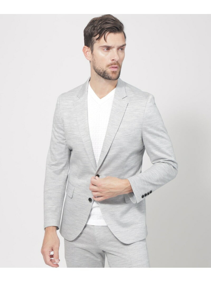 【SALE／75%OFF】【セットアップ】ミックスリネンジャージー EPOCA UOMO エポカ ジャケット・アウター テーラードジャケット・ブレザー グレー ベージュ【RBA_E】【送料無料】[Rakuten Fashion]