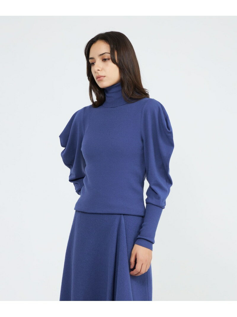 【La maglia due】 タートルリブニットプルオーバー EPOCA エポカ トップス ニット ブルー ホワイト ネイビー【送料無料】[Rakuten Fashion]