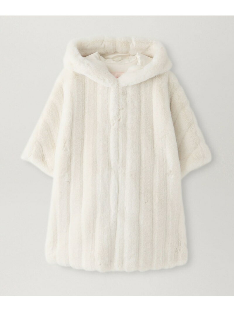 【LEMONPLET】エコファーフーデッドポンチョ《WEB&EPOCA THE SHOP店舗限定》 EPOCA エポカ ジャケット・アウター その他のジャケット・アウター ホワイト【送料無料】[Rakuten Fashion]のサムネイル