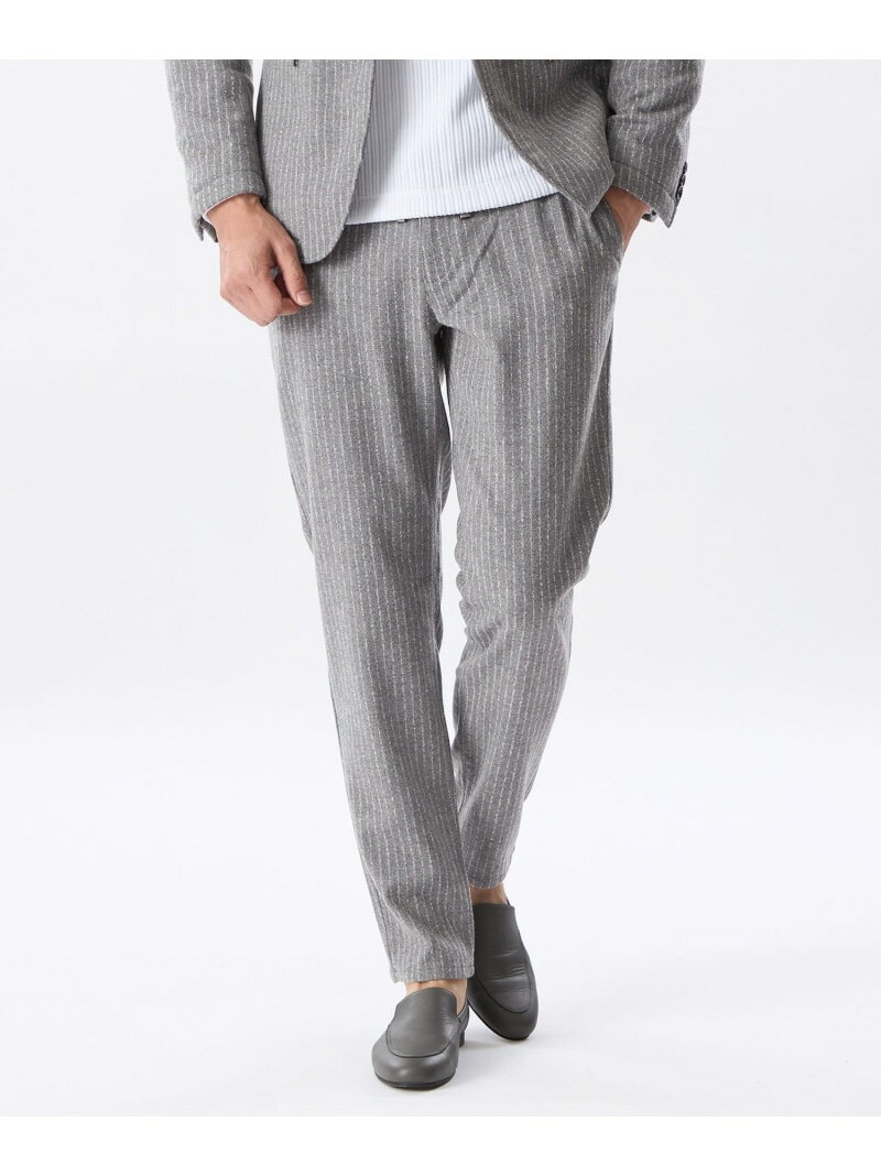 【セットアップ対応】ストライプウールパンツ EPOCA UOMO エポカ パンツ その他のパンツ ブラック グレー【送料無料】[Rakuten Fashion]