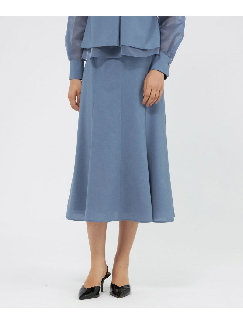 ハイツイストクレープ セミフレアスカート EPOCA エポカ スカート その他のスカート ブルー【送料無料】[Rakuten Fashion]