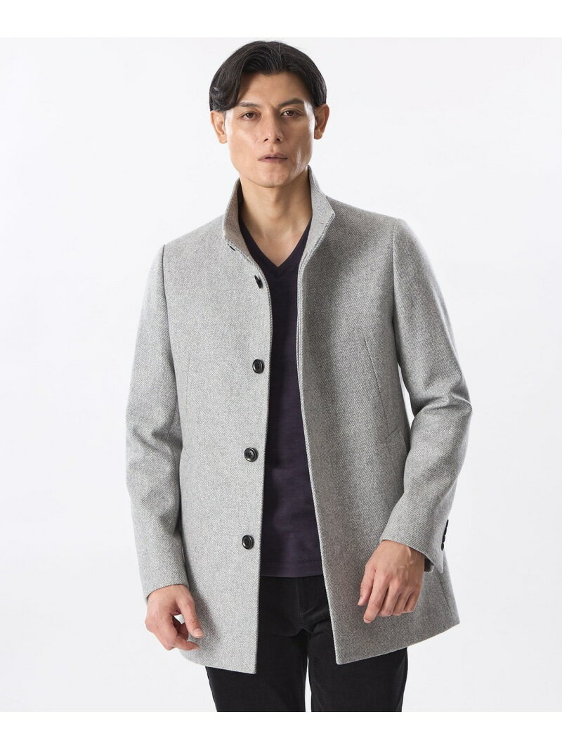 ツイルスタンドカラーミドルコート EPOCA UOMO エポカ ジャケット・アウター その他のジャケット・アウター ネイビー グレー【送料無料】[Rakuten Fashion]