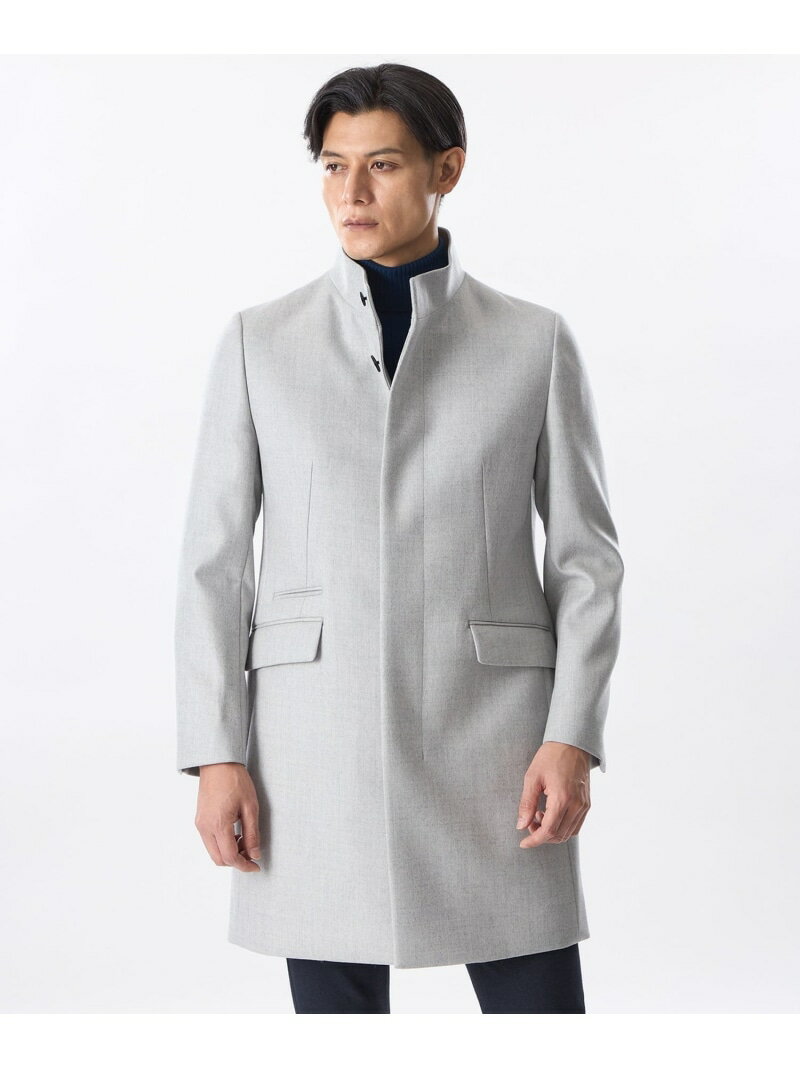 ウールスタンドカラーコート EPOCA UOMO エポカ ジャケット・アウター その他のジャケット・アウター グレー ネイビー【送料無料】[Rakuten Fashion]
