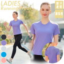 \店内ポイント5倍/スポーツウェア 24201 クイックドライメッシュ Tシャツ ランニングウェア レディース おしゃれ 半袖 高弾力 ヨガ テニス 速乾性 ...