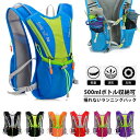 \店内ポイント5倍/バックパック ランニング マラソン ランニング 給水 ボトルケース リュック メンズ レディース 軽量タイプ リフレクター 防水 速乾 通気...