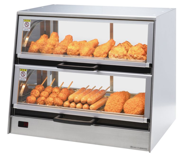 樂天商城 - 日本ヒーター　セルフホットフードショーケース型式：SCS62H-2寸法：幅620mm × 奥行537mm × 高さ530mm送料：無料 (メーカーより)直送保証：メーカー保証付