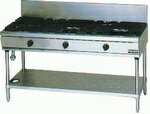マルゼンNEWパワークックガステーブル型式：RGT-1563D（旧RGT-1563C）寸法：幅1500mm 奥行600mm 高さ800mm送料：無料 (メーカーより)直送保証：メーカー保証付