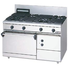 マルゼンNEWパワークックガスレンジ(自然対流オーブン搭載)型式：RGR-1274D(旧RGR-1274C）寸法：幅1200mm 奥行750mm 高さ800mm バック200mm送料：無料 (メーカーより)直送保証：メーカー保証付