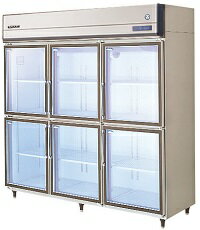 フクシマガリレイ ノンフロンリーチインショーケース（機械上置、分割扉）型式：GGD-180GX寸法：幅1790mm 奥行795mm 高さ1950mm送料：無料 (メーカーより直送)保証：メーカー保証付、受注生産品