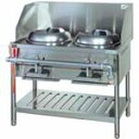 タニコー中華レンジ(内部炎口バーナ式中華レンジ)型式:TGCR-100V寸法:幅1000mm 奥行750mm 高さ800mm送料:無料 (メーカーより)直送保証:メーカー保証付