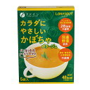 ファイン　カラダにやさしいかぼちゃスープ　LOHASOUP（ロハスープ）商品説明食物アレルギーを持つ方、添加物、動物性原料等、産地等、素材にこだわった製品を求める方のための、カラダの健康をいたわる自然派スープ。特徴●国産の野菜を使用し、かぼちゃ、玉ねぎ、コーン、サツマイモをブレンドしたほっこりやさしいお味のかぼちゃポタージュ。●アレルギー特定原材料等28品目、動物性原料不使用。●香料・着色料・化学調味料不使用。お召し上がり方（1）カップに1袋の中身を入れます。（2）熱湯130ml〜150ml程度を注ぎ、すぐによくかき混ぜてください。※調理または飲用時の熱湯によるやけどにご注意ください。注目成分[1袋(14g)中]アレルギー特定原材料28品目（卵・乳・小麦・そば・落花生・えび・かに・いか・あわび・いくら・さけ・さば・牛肉・豚肉・鶏肉・もも・キウイフルーツ・くるみ・オレンジ・りんご・やまいも・松茸・大豆・ゼラチン・バナナ）不使用動物性原料（牛、豚、鶏、魚）不使用着色料不使用化学調味料不使用香料不使用エネルギー48kcal、たんぱく質0.7g、脂質0.1g、炭水化物11.7g、食塩相当量0.9g名称乾燥スープ (ポタージュ)原材料名かぼちゃパウダー(国内製造)、てん菜糖、米粉、塩、食物繊維、澱粉分解物、酵母エキスパウダー、たまねぎパウダー、コーンパウダー(遺伝子組換えでない)、さつまいもパウダー内容量70g(14g×5袋)保存方法高温多湿や直射日光を避け、涼しいところに保存してください。製造者ファインその他取扱上の注意卵・乳成分・小麦・えび・かに・オレンジ・カシューナッツ・キウイフルーツ・ごま・さけ・大豆・鶏肉・バナナ・豚肉・もも・やまいも・りんご・ゼラチン・アーモンドを含む製品と共通の設備で製造しています。分包開封後はお早めにお召し上がりください。製造ロットにより、味や色などに多少の変化がありますが、品質上、問題はありませんので安心してお召し上がりください。※賞味期限：容器／包装箱に記載※パッケージ・内容等は予告なく変更されることがあります。▼▼▼ −お買い得な− ▼▼▼ファイン　カラダにやさしいかぼちゃスープ　LOHASOUP（ロハスープ）▲▲▲セット商品はこちら▲▲▲【同梱区分:J】