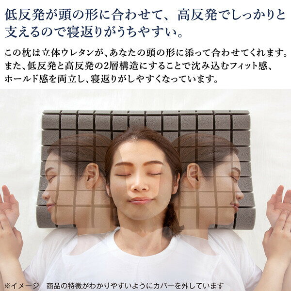 お医者さんの3Dプレミアム枕 グレー [2]