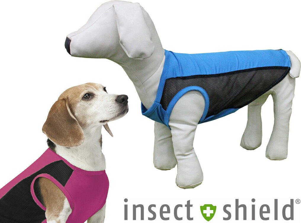 insect shield【インセクトシールド】犬用ひんやり虫よけタンクトップ XS/S/SM/M【DM便かレターパックでお届け】【代引・日時指定不可】