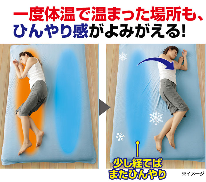 朝まで快適 冷感クール敷きパッド [3]