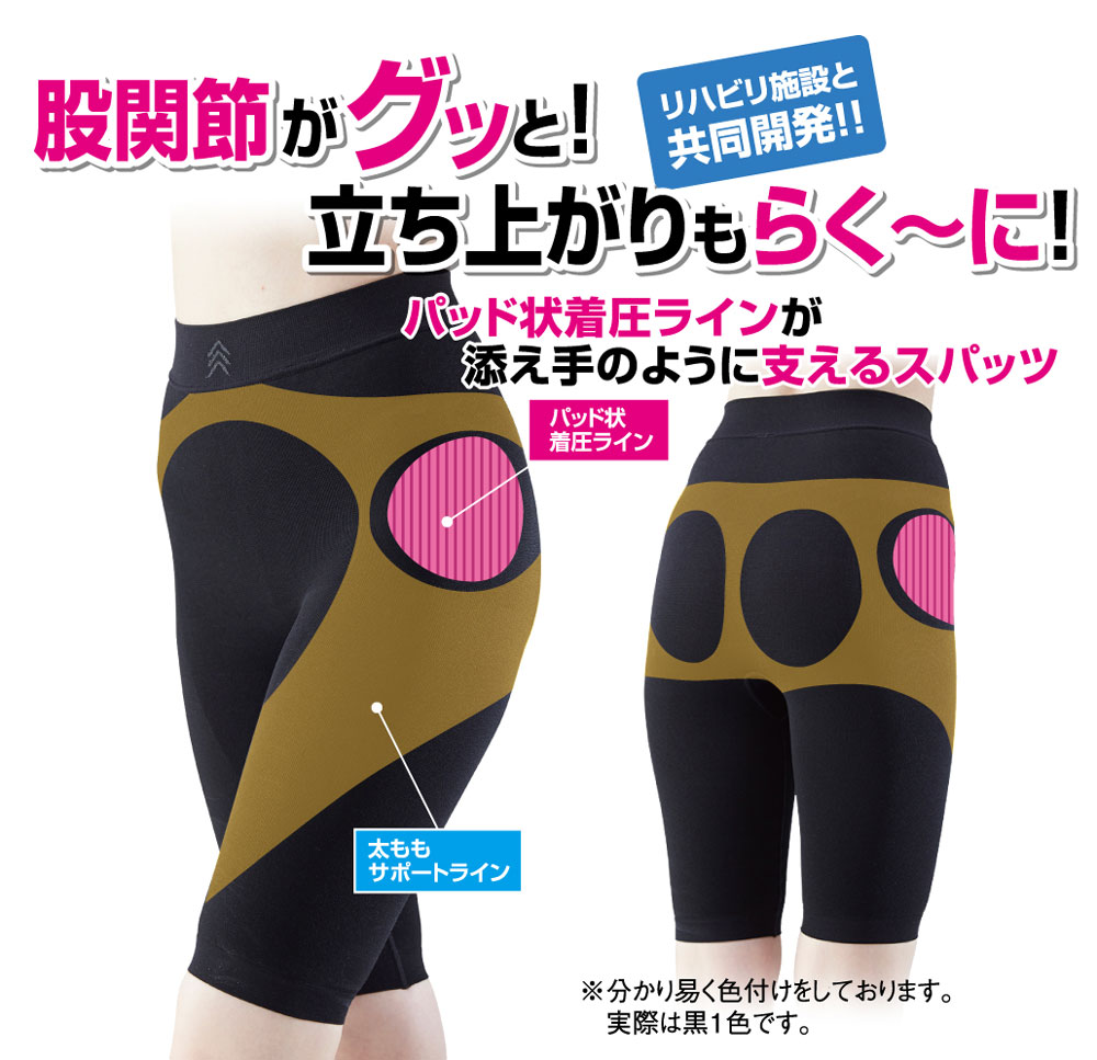 歩きともだち　風通る股関節スパッツ【メール便配送】