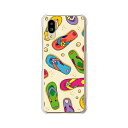 シンプルスマホ7 / BASIO active SHG09 / BASIO active2 SHG12 / シンプルスマホ6 A201SH 共通 ケース/カバー 【海辺のサンダル クリアケース素材】