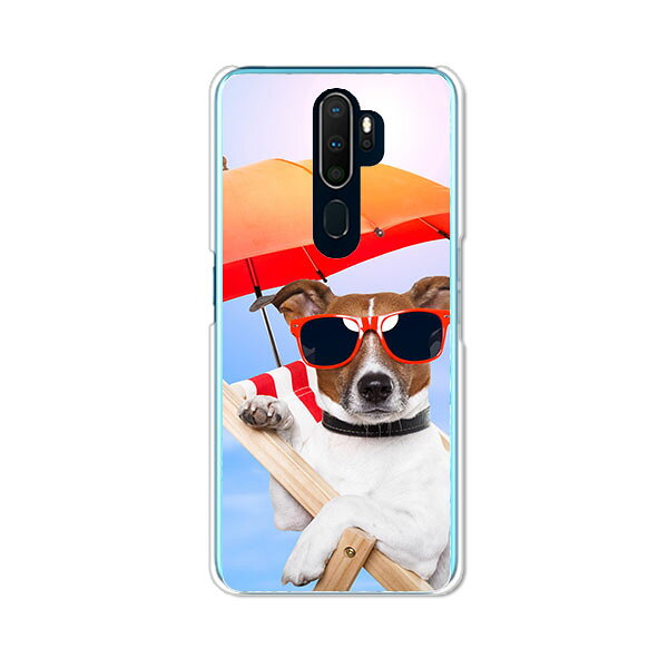 OPPO A5 2020 ケース/カバー 【サマーわんこ クリアケース素材】OPPOA52020ハードケース オッポエーファイブニイゼロニイゼロカバー スマホケース 楽天モバイル他 携帯ケース 携帯カバー