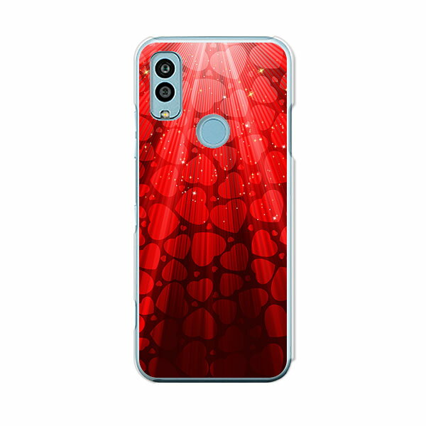 Rakuten - Android One S9 ケース/カバー 【降り注ぐハート クリアケース素材】アンドロイドワンS9 ケース スマホケース 携帯ケース