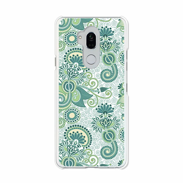 乐天商城 - Android One X5 ケース/カバー 【グリーンペイズリー クリアケース素材】androidonex5 カバー アンドロイドワンX5 Y!mobile Yモバイル LG