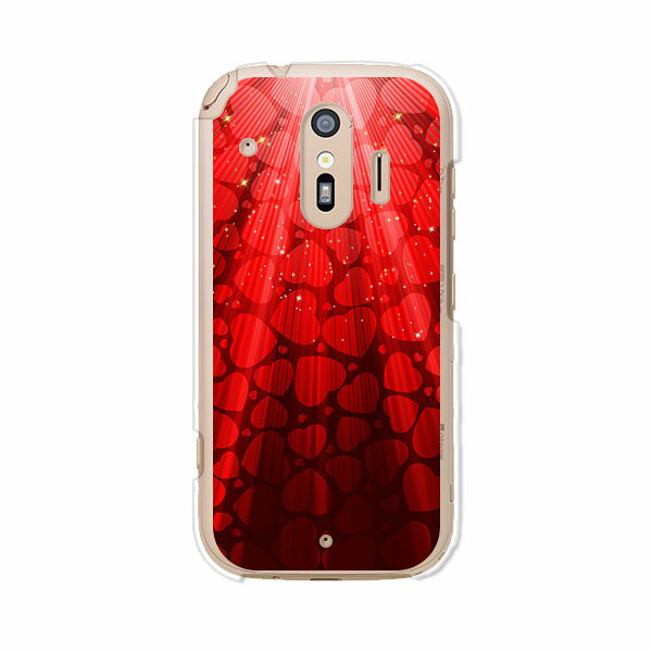 樂天商城 - らくらくスマートフォン me F-01L / らくらくスマートフォン F-42A 共通 ケース/カバー 【降り注ぐハート クリアケース素材】らくらくスマホ カバー ハードケース らくらくホン 携帯ケース docomo ドコモ