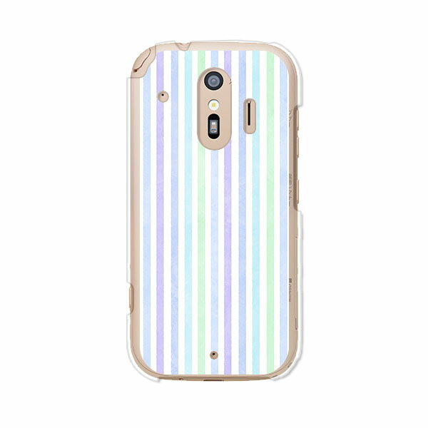 らくらくスマートフォン me F-01L / らくらくスマートフォン F-42A 共通 ケース/カバー シリコンケースよりもコシがありゴミがつきにくいTPUカバー 【Sストライプ TPUソフトケース】らくらくフォン f01l f42aケース カバー 保護 docomo ドコモ