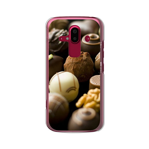 液晶保護シート付き らくらくスマートフォン F-52B ケース/カバー 【チョコレートアソート クリアケース素材】らくらくホンf52bケース ドコモ らくらくスマホF-52B スマホケース 携帯ケース