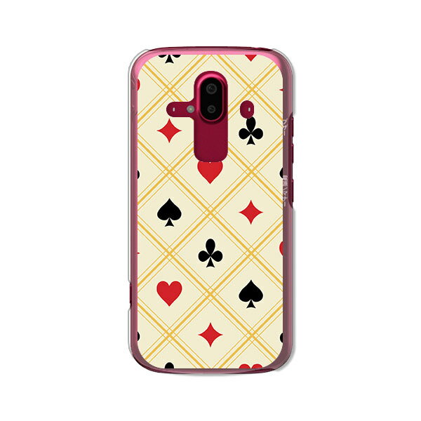 液晶保護シート付き らくらくスマートフォン F-52B ケース/カバー 【トランプ クリアケース素材】らくらくホンf52bケース ドコモ らくらくスマホF-52B スマホケース 携帯ケース