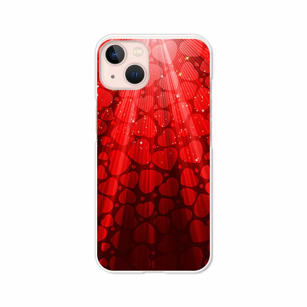 iPhone13 カバー/ケース シリコンケースよりもコシがありゴミがつきにくいTPUカバー 【降り注ぐハート TPUソフトケース】APPLE iphone13ケース iPhone13カバー アイフォン13ケース 携帯ケース 携帯カバー ip13