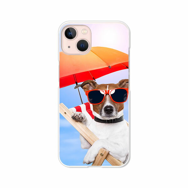 iPhone13 ケース/カバー 【サマーわんこ クリアケース素材】APPLE iphone13ケース iPhone13カバー アイフォン13ケース 携帯ケース 携帯カバー ip13