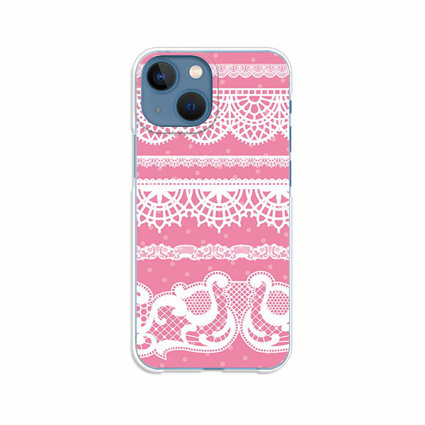 樂天商城 - iPhone13 mini ケース/カバー 【Pinkレースボーダー クリアケース素材】APPLE iphone13miniケース iPhone13miniカバー アイフォン13ミニケース 携帯ケース 携帯カバー