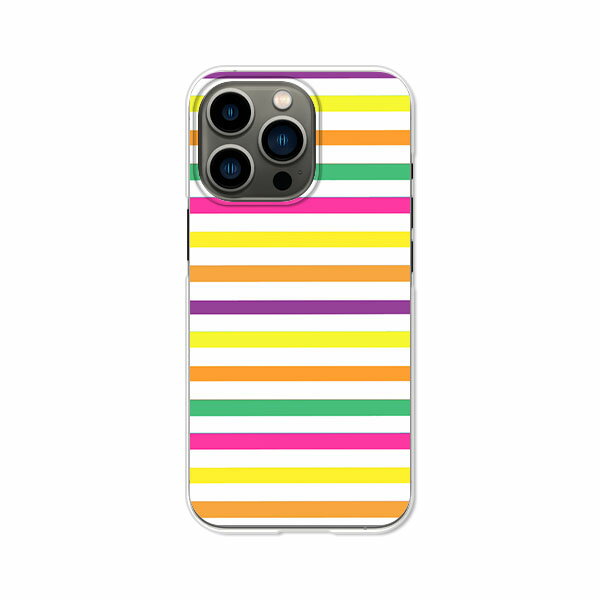 Mobile Phone Cases - iPhone13 Pro ケース/カバー 【カラフルボーダー クリアケース素材】APPLE iphone13proケース iPhone13proカバー アイフォン13プロケース 携帯ケース 携帯カバー ipp13