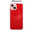 iPhone15 カバー/ケース シリコンケースよりもコシがありゴミがつきにくいTPUカバー 【レッドスキン TPUソフトケース】APPLE iphone15ケース iPhone15カバー アイフォン15ケース スマホケース 携帯ケース 携帯カバー ip15(2)