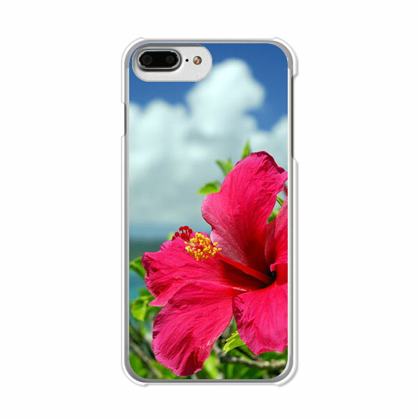 樂天商城 - iPhone7 Plus , iPhone8 Plus ケース APPLE カバー/ケース　シリコンよりもTPUカバー☆ 【ハイビスカスと海 TPUソフトケース】iphone7plus 保護 ジャケット docomo/au/softbank共通