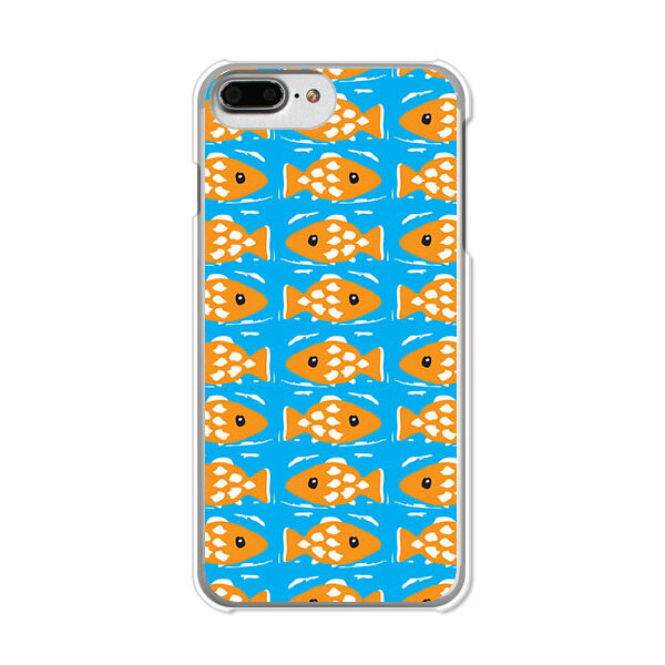 乐天商城 - iPhone7 Plus/iPhone8 Plus共通 ケース APPLE ケース/カバー 【さかなドット クリアケース素材】 iphone7plus iPhone8plus ジャケット docomo/au/softbank共通