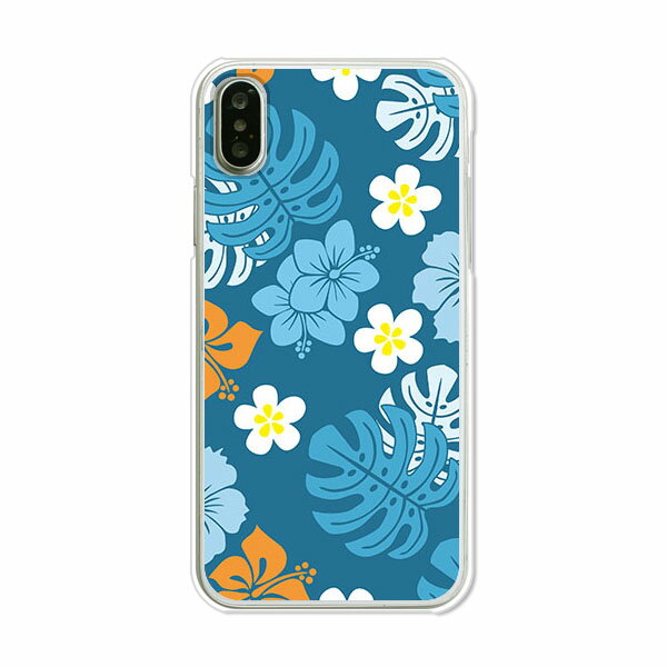iPhoneX iPhone10 ケース/カバー 【ブルーイッシュハイビスカス クリアケース素材】iPhoneX iPhone10 カバー アイフォン10 スマホケース 携帯ケース docomo au softbank
