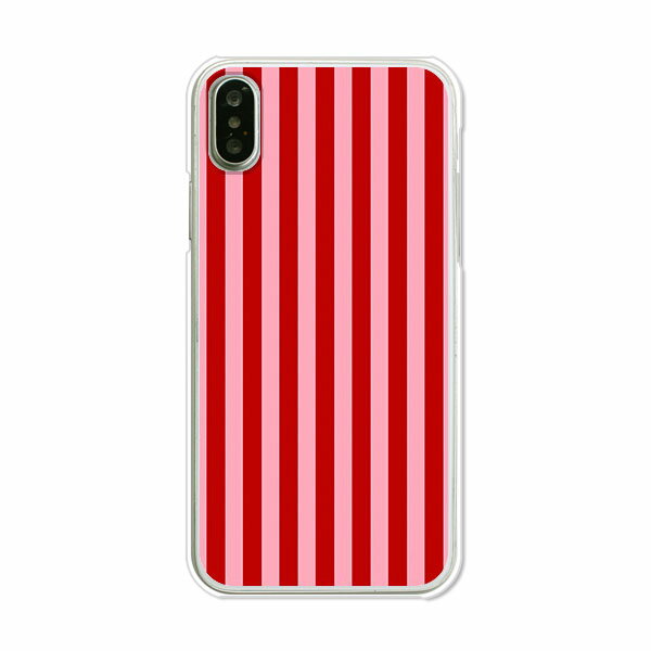 樂天商城 - iPhoneX iPhone10 ケース/カバー 【レッドストライプ クリアケース素材】iPhoneX iPhone10 カバー アイフォン10 スマホケース 携帯ケース docomo au softbank
