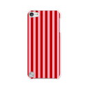 送料無料 第5世代 iPod touch アイポッド ケース/カバー Apple iPod touch5専用【レッドストライプ クリアケース素材】