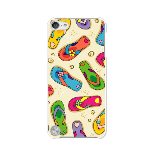 送料無料 第5世代 iPod touch アイポッド ケース/カバー Apple iPod touch5専用【海辺のサンダル クリアケース素材】