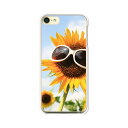 iPod touch 第7世代/第6世代 共通 ケース/カバー 【SUNフラワーGlass クリアケース素材】アイポッドタッチ ipodtouch6 ジャケット iPodtouch7