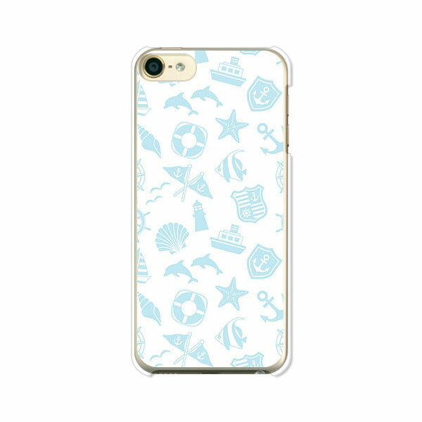 iPod touch 第7世代/第6世代 共通 ケース/カバー 【マリン柄 クリアケース素材】アイポッドタッチ ipod..