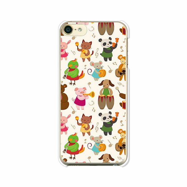 iPod touch 第7世代/第6世代 共通 ケース/カバー 【動物バンド クリアケース素材】アイポッドタッチ ip..