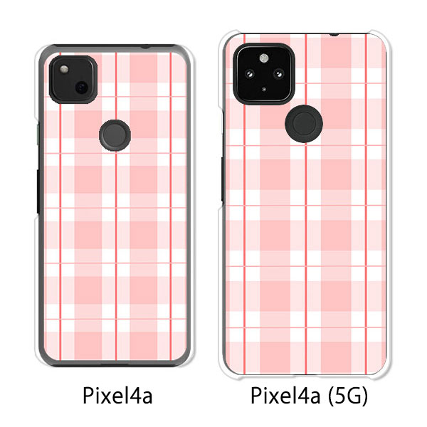 Google Pixel 4a / Google Pixel4a(5G) ケース/カバー 【ピンキーチェック クリアケース素材】pixel4a pixel4a(5G) スマホケース ピクセル4A ソフトバンク pixcel4a pixel4aケース 携帯カバー 携帯ケース