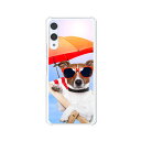 Rakuten Hand 5G P780 / Rakuten Hand P710共通 ケース/カバー 【サマーわんこ クリアケース素材】ラクテンハンド スマホケース 携帯ケース