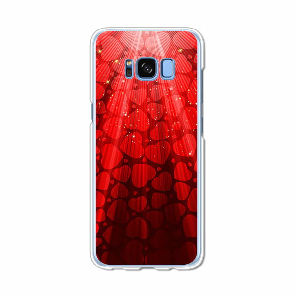 乐天商城 - Galaxy S8 SC-02J / Galaxy S8 SCV36 共通 ケース/カバー 【降り注ぐハート クリアケース素材】ギャラクシー SC02J ジャケット galaxy s8 ケース